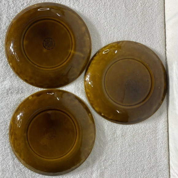 Vintage Bilton’s Staffordshire England Ironstone Brown Tableware Plates x3 - Picture 5 of 11